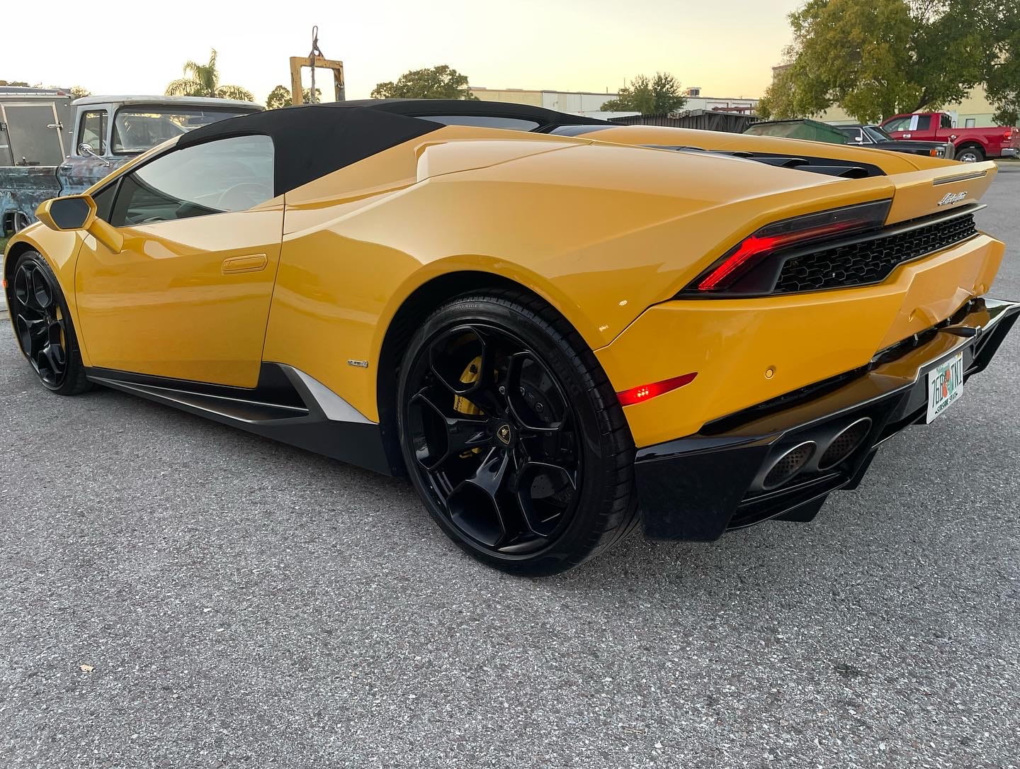 Yellow Lamborghini Huracan detailed by The White Glove Detailer in Tampa