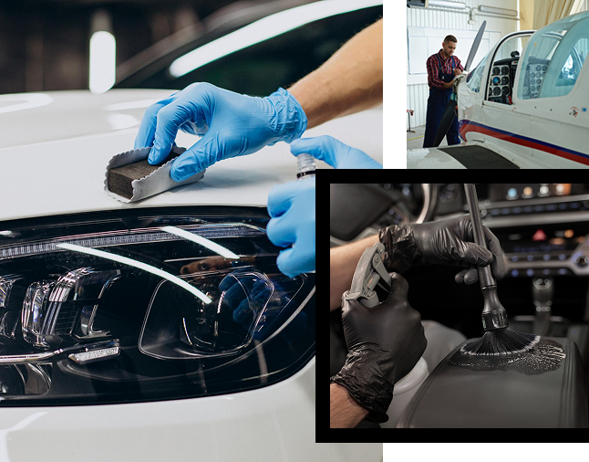 Interior and exterior mobile detailing work in progress on a vehicle in Tampa